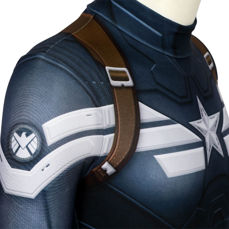 Captain America: The Winter Soldier Steve Rogers Kids Jumpsuit Cosplay Costumes