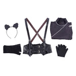 The Addams Family Wednesday Cat Suit Cosplay Costumes