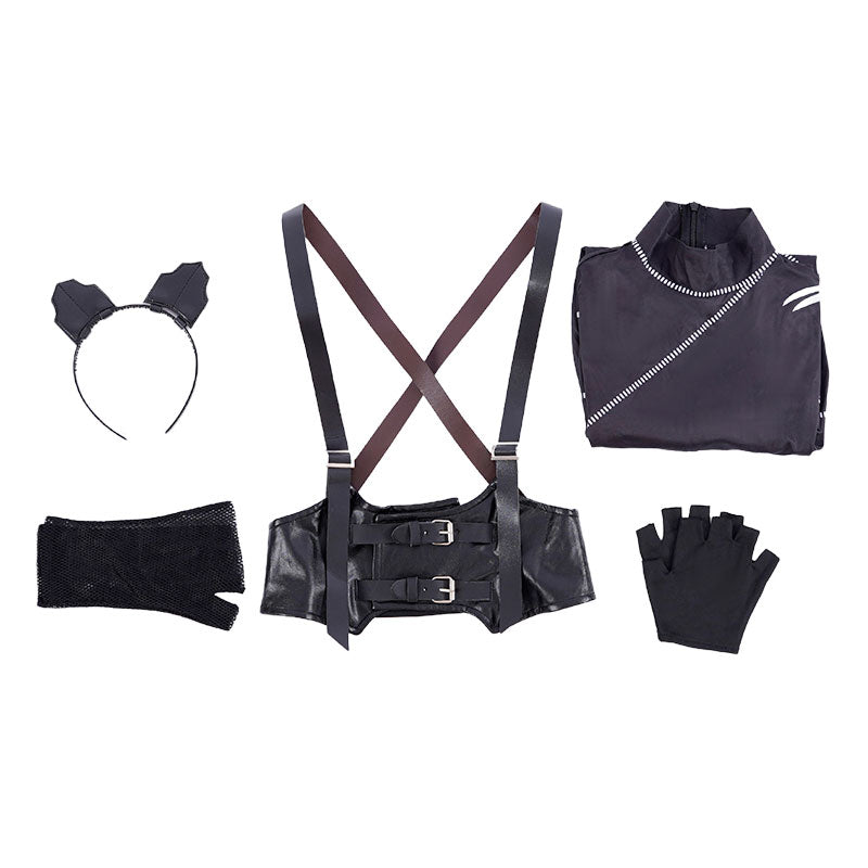 The Addams Family Wednesday Cat Suit Cosplay Costumes