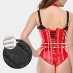 European Palace Gothic Style Outer Wear PU Leather Belly Shaping Garment Corset Cosplay Costumes