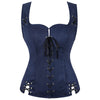 European Style Renaissance Punk Pirate Suede Lace-Up Vest Cosplay Costumes