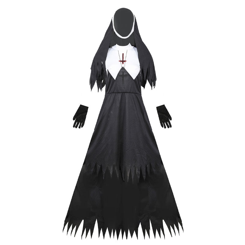 Halloween Zombie Vampire Nun Dress Cosplay Costumes