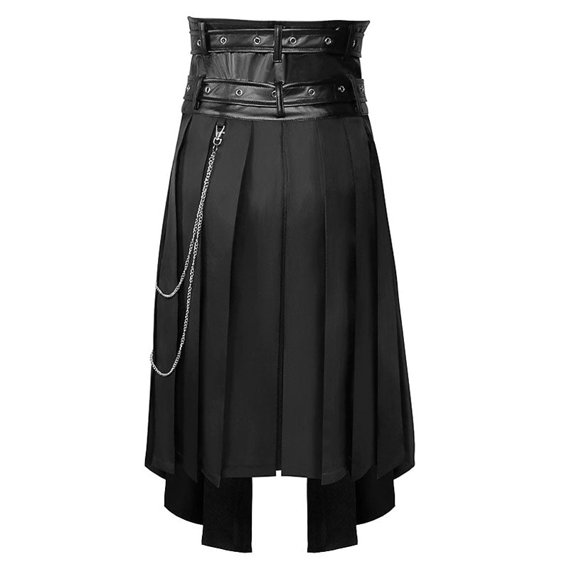 European Style Dark Rock Ash Series Gothic Men's Skirt Halloween Cosplay Costumes
