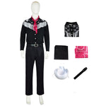 Barbie Movie 2023 Ken Black Cosplay Costumes With Hat