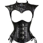 Gothic Rock Steampunk Cape and Corset Halloween Cosplay Costumes
