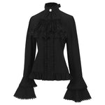 European Steampunk Victorian Women's Pleated Shirt Halloween Cosplay Costumes