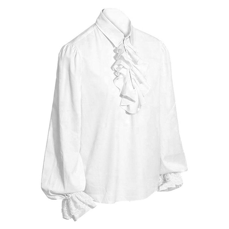 European Style Medieval Victorian Steampunk Ruffled Shirt Halloween Cosplay Costumes