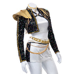 Kpop Demon Hunters Rumi Golden Black Dance Outfit Cosplay Costumes