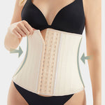 Steel Bone Smooth Rubber Abdomen Girdle Corset Cosplay Costumes