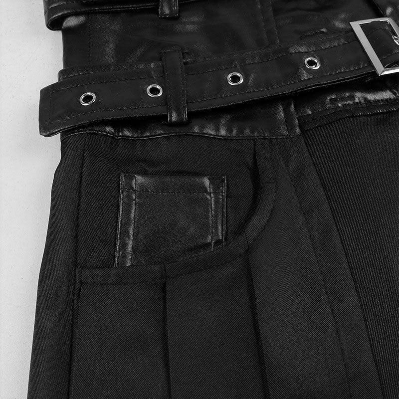 European Style Dark Rock Ash Series Gothic Men's Skirt Halloween Cosplay Costumes