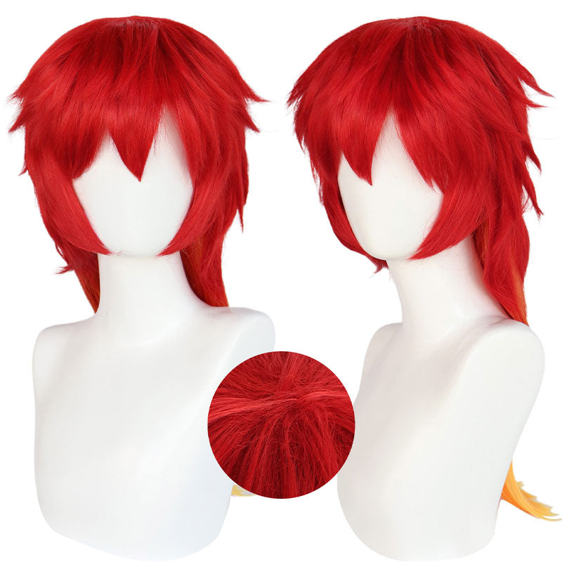 Aime Wind Breaker Chika Takiishi Red Yellow Cosplay Wig