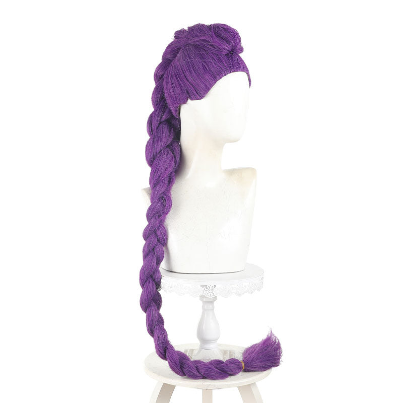Kpop Demon Hunters Rumi Bright Purple Cosplay Wigs