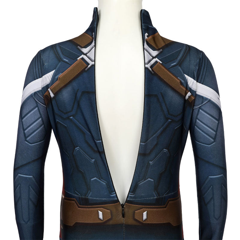 Captain America: The Winter Soldier Steve Rogers Kids Jumpsuit Cosplay Costumes