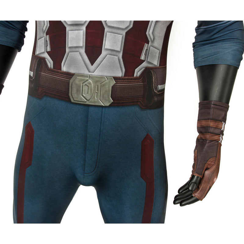 Avengers 3 Infinity War Captain America Steve Rogers Jumpsuit Cosplay Costumes With Gloves