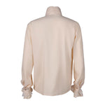 Gothic Ruffled Stand Collar Long Sleeve Men's Tie Shirt Halloween Cosplay Costumes