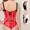 European Palace Gothic Style Outer Wear PU Leather Belly Shaping Garment Corset Cosplay Costumes
