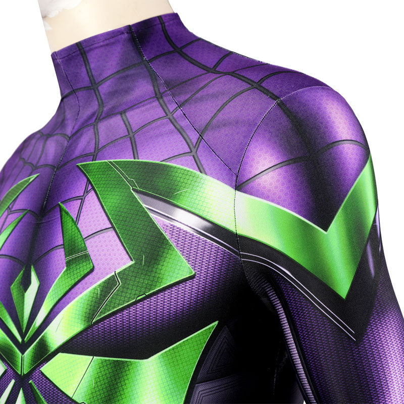 Marvel's Spider-Man Miles Morales Purple Reign Suit Cosplay Costumes