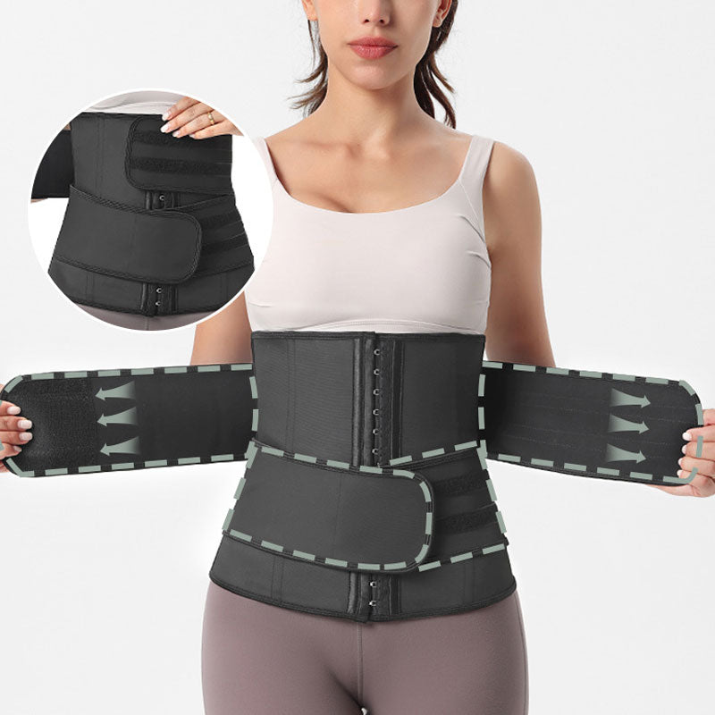 Rubber Sports Fitness Double Belt Waist Belt Corset Cosplay Costumes