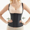 Steel-boned Waist Vest With Spaghetti Straps and Glossy Rubber Corset Cosplay Costumes