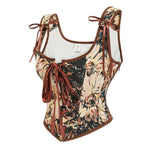 French Court Retro Fishbone Waist Nest Monet Oil Painting Style Corset Cosplay Costumes