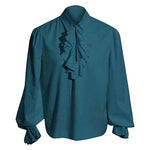 European Style Medieval Victorian Steampunk Ruffled Shirt Halloween Cosplay Costumes