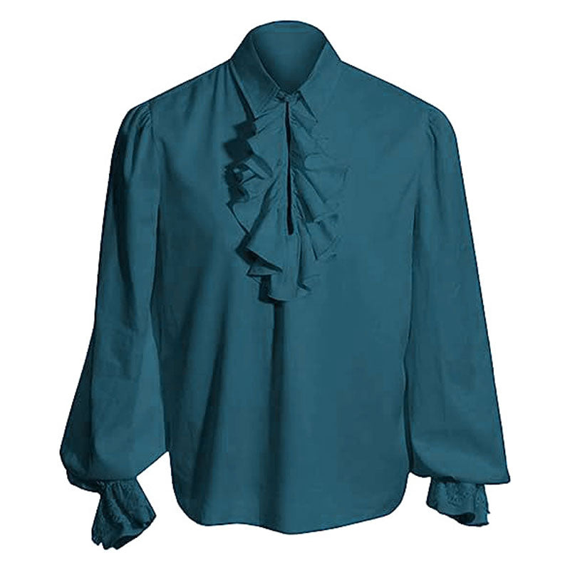European Style Medieval Victorian Steampunk Ruffled Shirt Halloween Cosplay Costumes