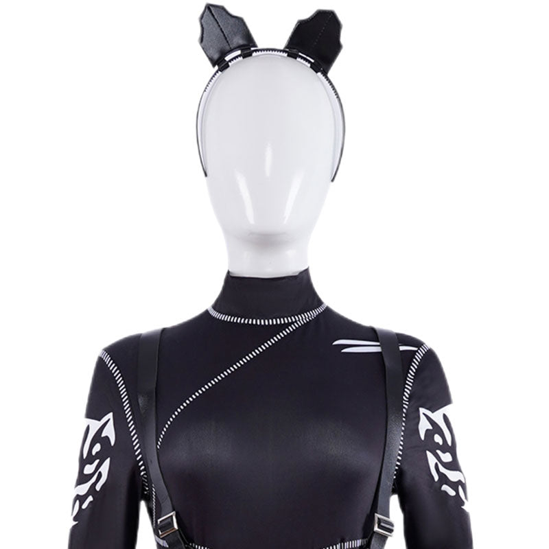 The Addams Family Wednesday Cat Suit Cosplay Costumes