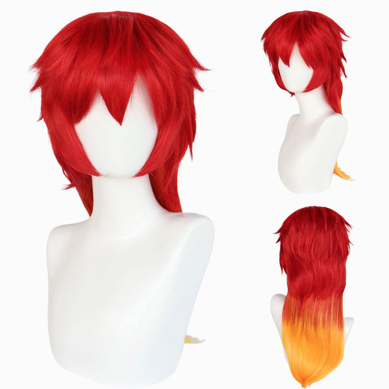 Aime Wind Breaker Chika Takiishi Red Yellow Cosplay Wig