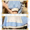 French Halloween Alice On The Run Blue Maid Dress Cosplay Costumes