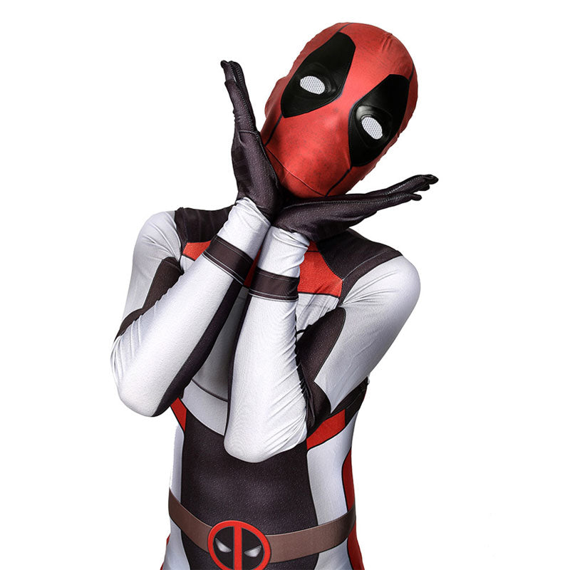 Deadpool Wade Wilson White Jumpsuit Cosplay Costumes