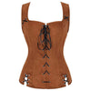 European Style Renaissance Punk Pirate Suede Lace-Up Vest Cosplay Costumes
