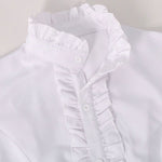 European Steampunk Victorian Women's Pleated Shirt Halloween Cosplay Costumes