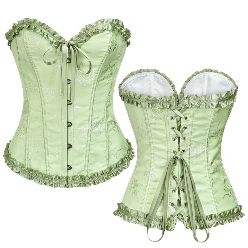 European Style Palace Sexy Bone Straps With Lace Corset Halloween Cosplay Costumes
