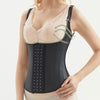Steel-boned Waist Vest With Spaghetti Straps and Glossy Rubber Corset Cosplay Costumes