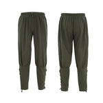 European Medieval Pirate Ship Men's Quick Dry Trousers Ankle Strap Trousers Halloween Cosplay Costumes