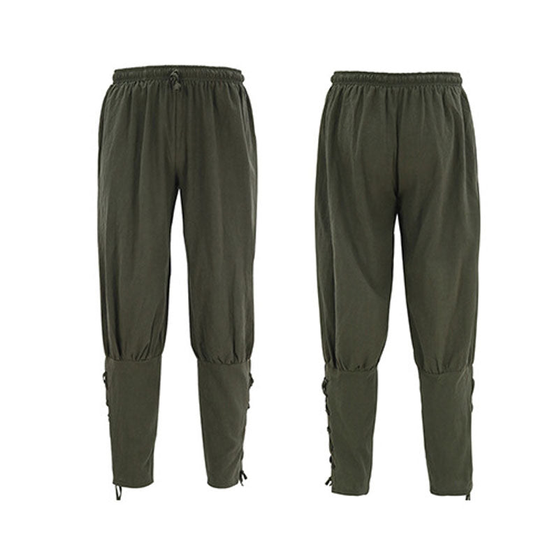 European Medieval Pirate Ship Men's Quick Dry Trousers Ankle Strap Trousers Halloween Cosplay Costumes