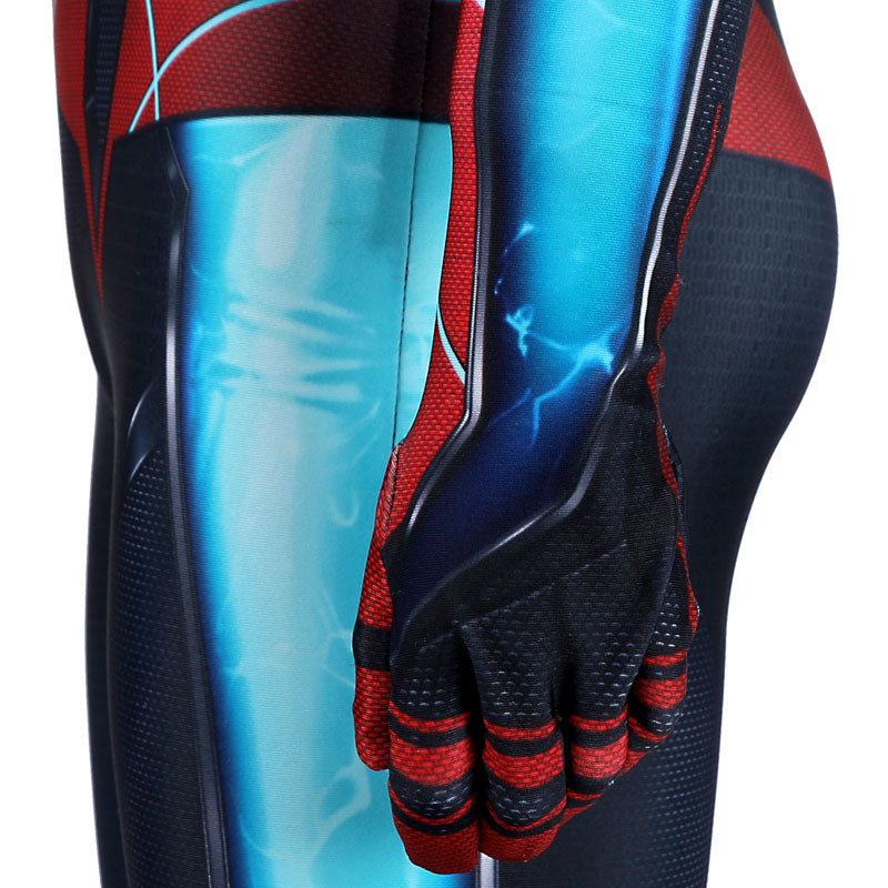 Marvel's Spider Man 2 Miles Morales EVOLVED SUIT Kids Jumpsuit Cosplay Costume