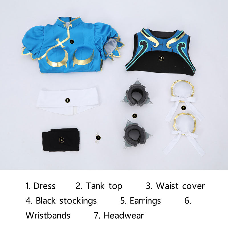 Overwatch 2 x SF6 Chun-Li Juno Cosplay Costumes