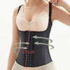 Steel-boned Waist Vest With Spaghetti Straps and Glossy Rubber Corset Cosplay Costumes