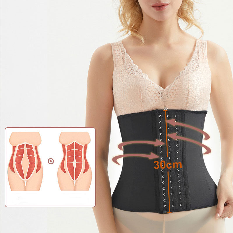 Sports Abdominal Fitness Waist Belt Latex Corset Three-layer Rubber Corset Cosplay Costumes