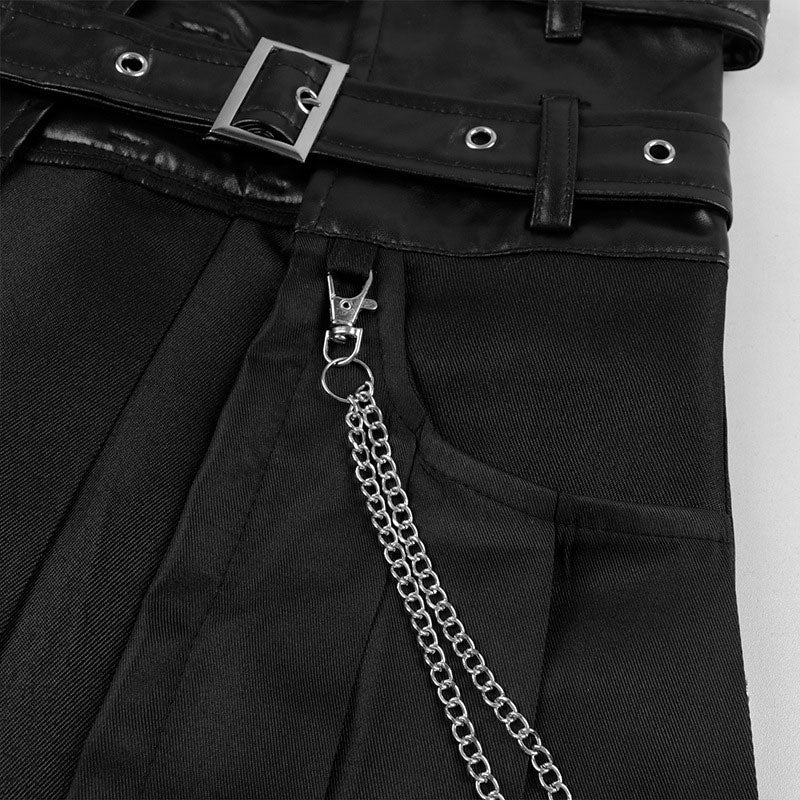 European Style Dark Rock Ash Series Gothic Men's Skirt Halloween Cosplay Costumes