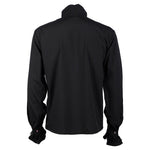 Gothic Ruffled Stand Collar Long Sleeve Men's Tie Shirt Halloween Cosplay Costumes