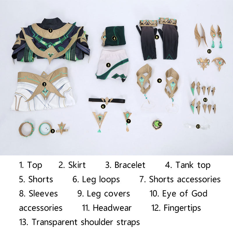 Genshin Impact Nefer Cosplay Costumes