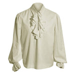 European Style Medieval Victorian Steampunk Ruffled Shirt Halloween Cosplay Costumes