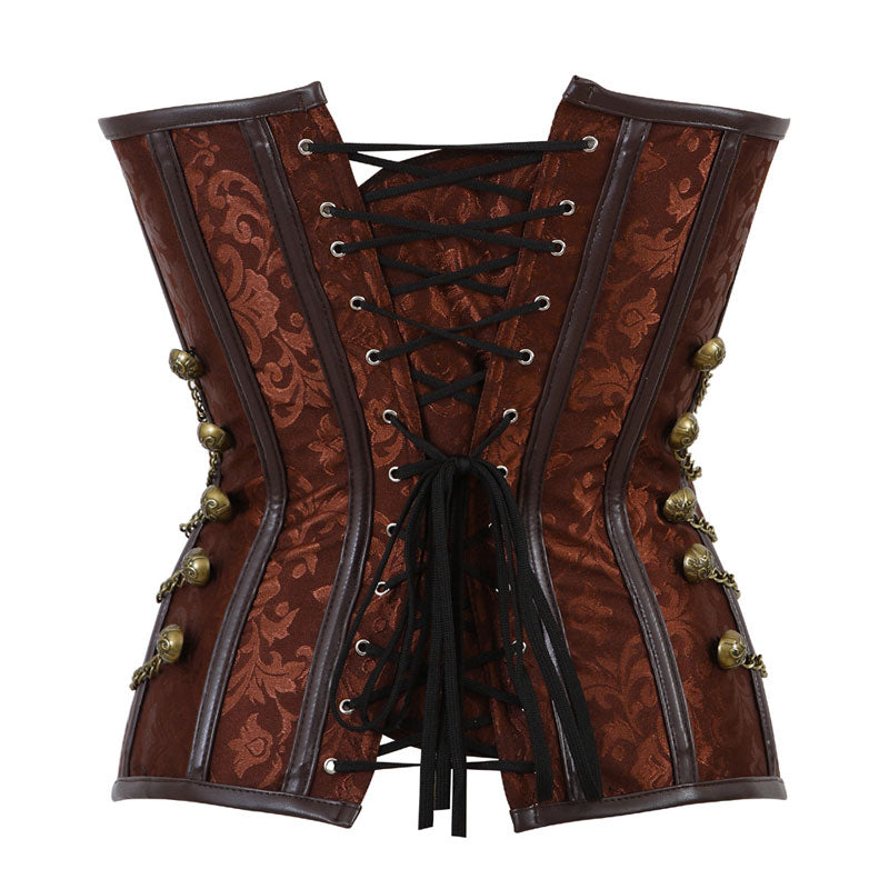 Classic Retro Metal Chain Buckle Adjustable Palace Corset Halloween Cosplay Costumes