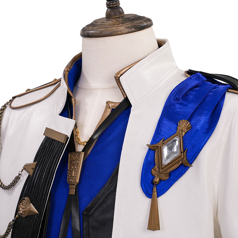 Final Fantasy XIV Seneschal Prince's Attire Dragon Rider Blue Cosplay Costumes