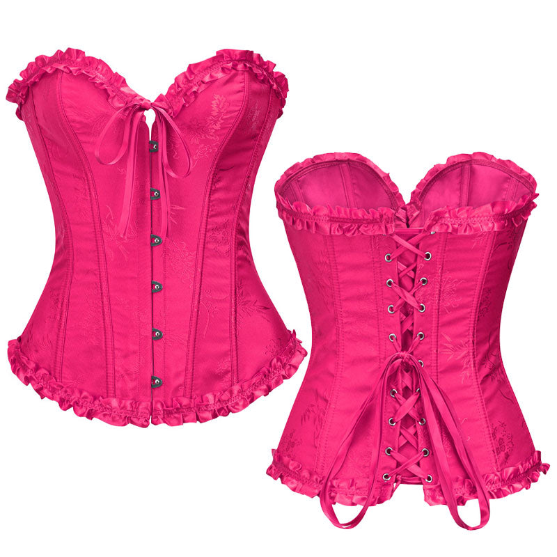 European Style Palace Sexy Bone Straps With Lace Corset Halloween Cosplay Costumes
