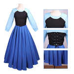 The Little Mermaid Ariel Blue Dress Cosplay Costume