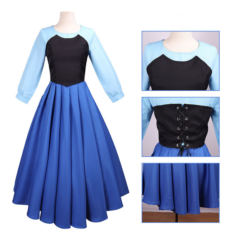 Get Enchanted: Little Mermaid Ariel Blue Dress Cosplay Costume Cosplay Clans Get Enchanted: Little Mermaid Ariel Blue Dress Cosplay Costume Cosplay Clans