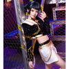 Kpop Demon Hunters Zoey Golden Black Dance Cosplay